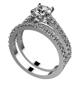 ES1031: 0.27ct diamond engagement ring semi mount