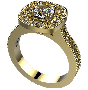 ES1034: 0.50ct diamond engagement ring semi mount