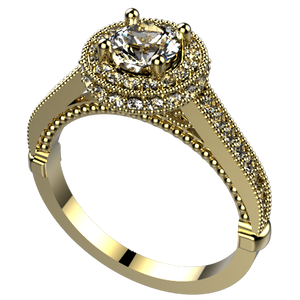 ES1053: 0.45ct diamond engagement ring semi mount