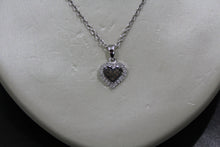 Load image into Gallery viewer, FS1014: 10k 0.10 ct TW white gold with chocolate diamond with box chain