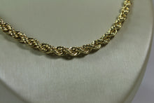 Load image into Gallery viewer, Hollow 10k Rope chain 5.3mm wide  26”