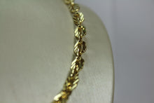 Load image into Gallery viewer, Hollow 10k Diamond cut chain 4.0mm wide 28”