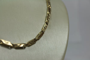 Hollow 10k bullet chain with diamond cuts 3.1 mm wide 30”