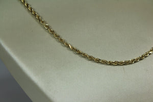 Solid 10k Rope chain 2.3mm 18”