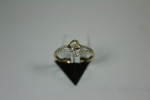 Load image into Gallery viewer, R0541: 10k Double heart ring with 0.12ct diamond