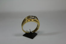 Load image into Gallery viewer, 2 tone 10k men&#39;s diamond ring with 0.10ct.