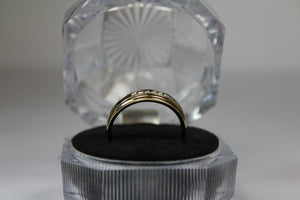 R0065: 10k 3 set wedding rings. 0.48ct total diamond weights.