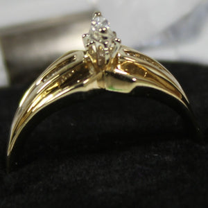 10k marquise diamond ring with 0.25ct Diamonds