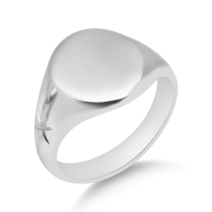 14.4 mm Oval Signet Ring