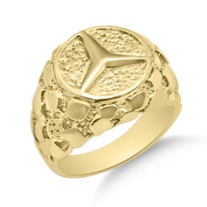 Mercedes benz gold best sale ring