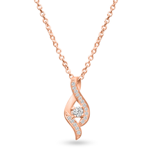 Load image into Gallery viewer, RP-30: Knot design with rolo necklace and swarovski zirconia