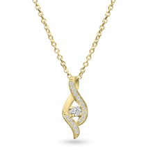 Load image into Gallery viewer, RP-30: Knot design with rolo necklace and swarovski zirconia