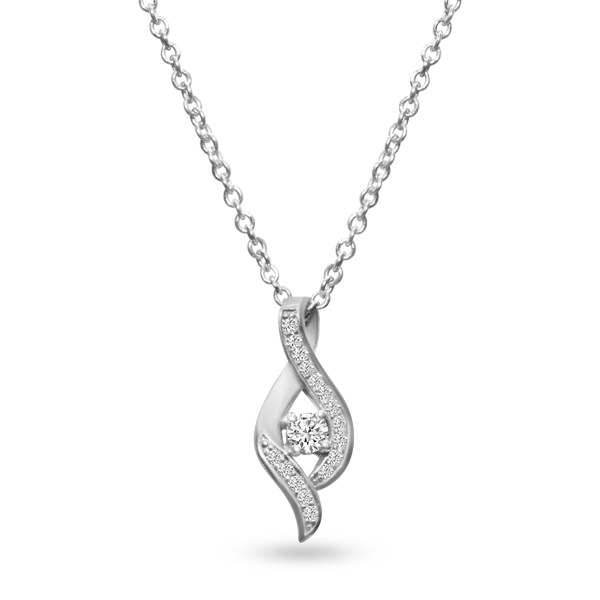 RP-30: Knot design with rolo necklace and swarovski zirconia
