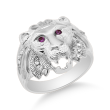 Load image into Gallery viewer, Men&#39;s Lion Ring Swarovski zirconia