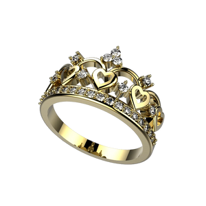 MD1003 Diamond Crown Ring