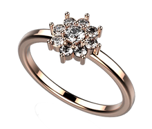 Load image into Gallery viewer, MD1008: Customizable Birthstone Cluster Ring with Minimalistic Shank