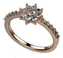 Load image into Gallery viewer, MD1010: Customizable Birthstone Cluster Ring with Stones on Shank