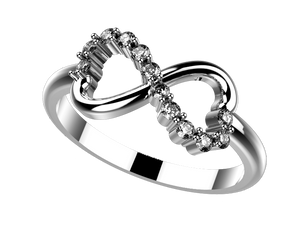 MD1014: Infinity ring with Swarovski Zirconia