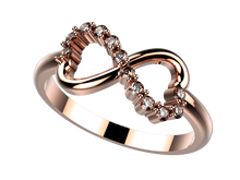 Load image into Gallery viewer, MD1014: Infinity ring with Swarovski Zirconia