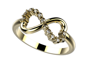 MD1014: Infinity ring with Swarovski Zirconia