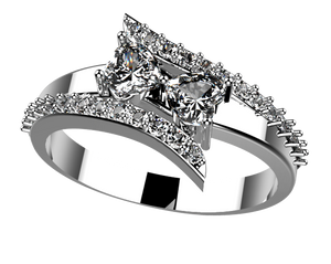 MD1022: Double Heart Customizeable Promise ring