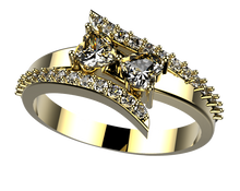 Load image into Gallery viewer, MD1022: Double Heart Customizeable Promise ring