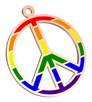 PRIDE Peace Pendant