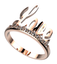 Load image into Gallery viewer, RR-287: Beautiful Love ring with cubic zirconia