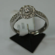 Load image into Gallery viewer, R0883: 14k white gold halo diamond head with 0.33ct diamond weight wedding set