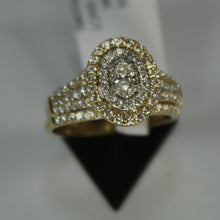 Load image into Gallery viewer, R0089: 14k oval engagement ring with matching band 1.00ct total weight