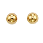 14k 3mm Ball Stud Earrings with Butterfly and post