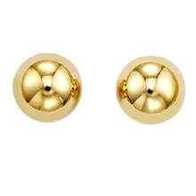 Load image into Gallery viewer, 14k 7mm Ball Stud Earrings with Butterfly and post