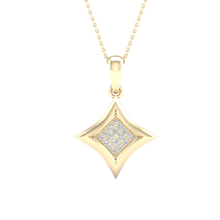 Load image into Gallery viewer, 10k 0.05 ct TW diamond pendant this pendant with 18&quot; rolo chain