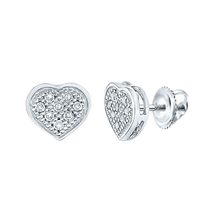 Load image into Gallery viewer, 0.05ct Screwback heart Earrings