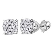 Load image into Gallery viewer, 0.12ct Diamond Screwback cluster Earrings