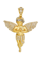Load image into Gallery viewer, 3D angel with cubic zirconia along the wings