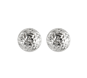 10k 7mm Diamond Cut Ball Earring